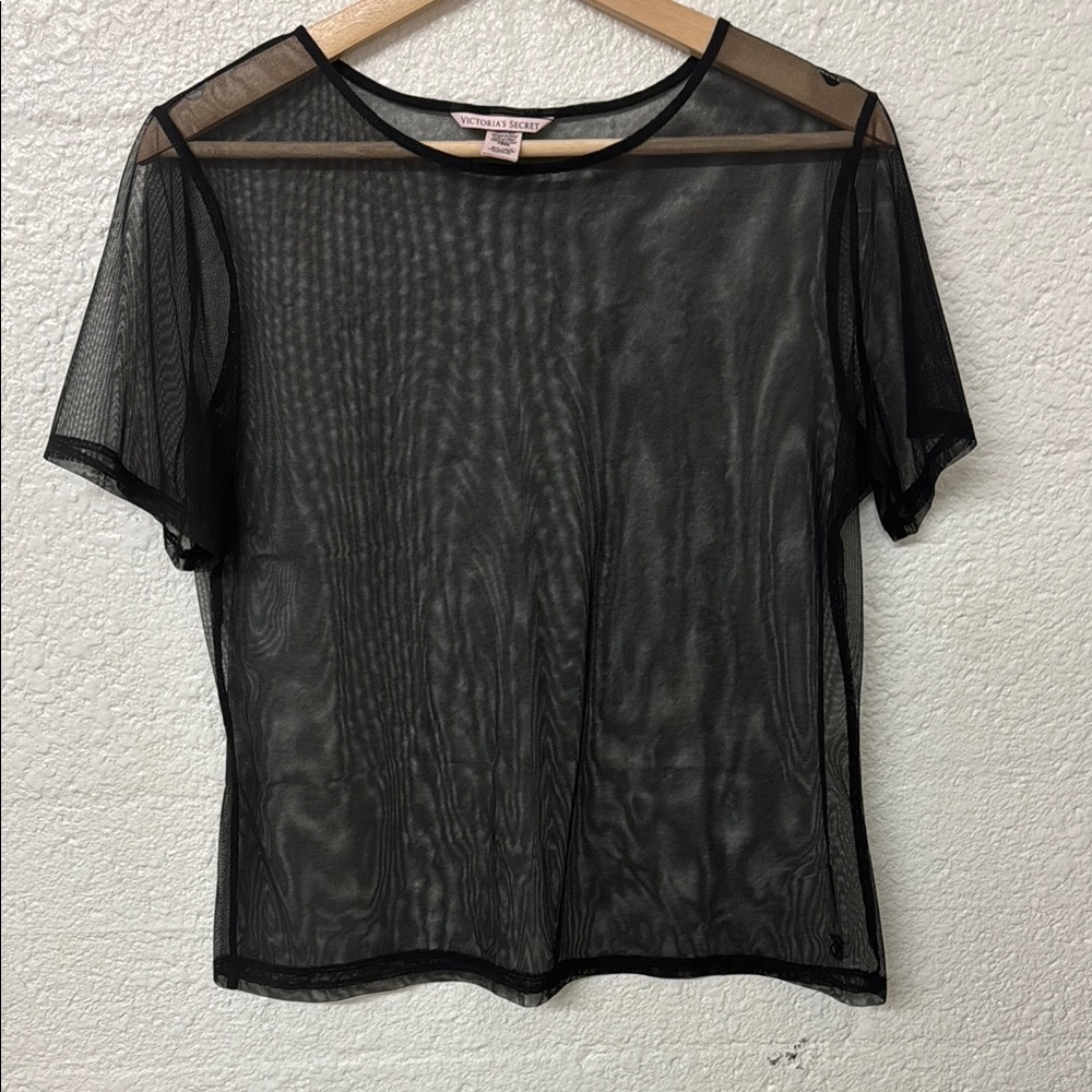 Sheer Black Mesh Top